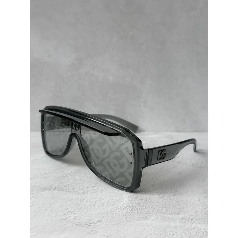 New Dolce & Gabbana DG6205 3160AL Monogram Shield Sunglasses Authentic
